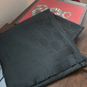 Gucci🖤GG Jacquard pattern knitted scarf